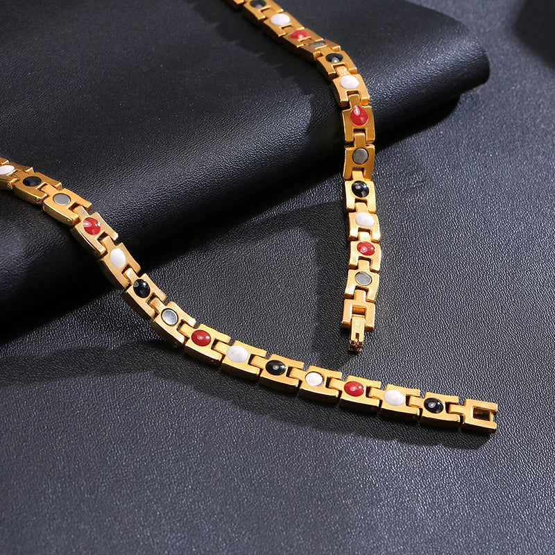 Stainless Steel Magnetic Necklace for Men Women Gold Color Jewelry Trinket Bio Ladies Choker Charm Necklacese