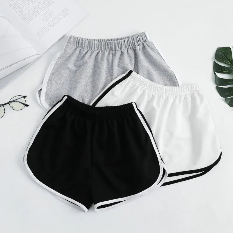 Striped Sports Shorts for Women