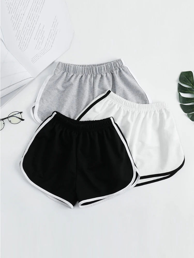 Striped Sports Shorts for Women