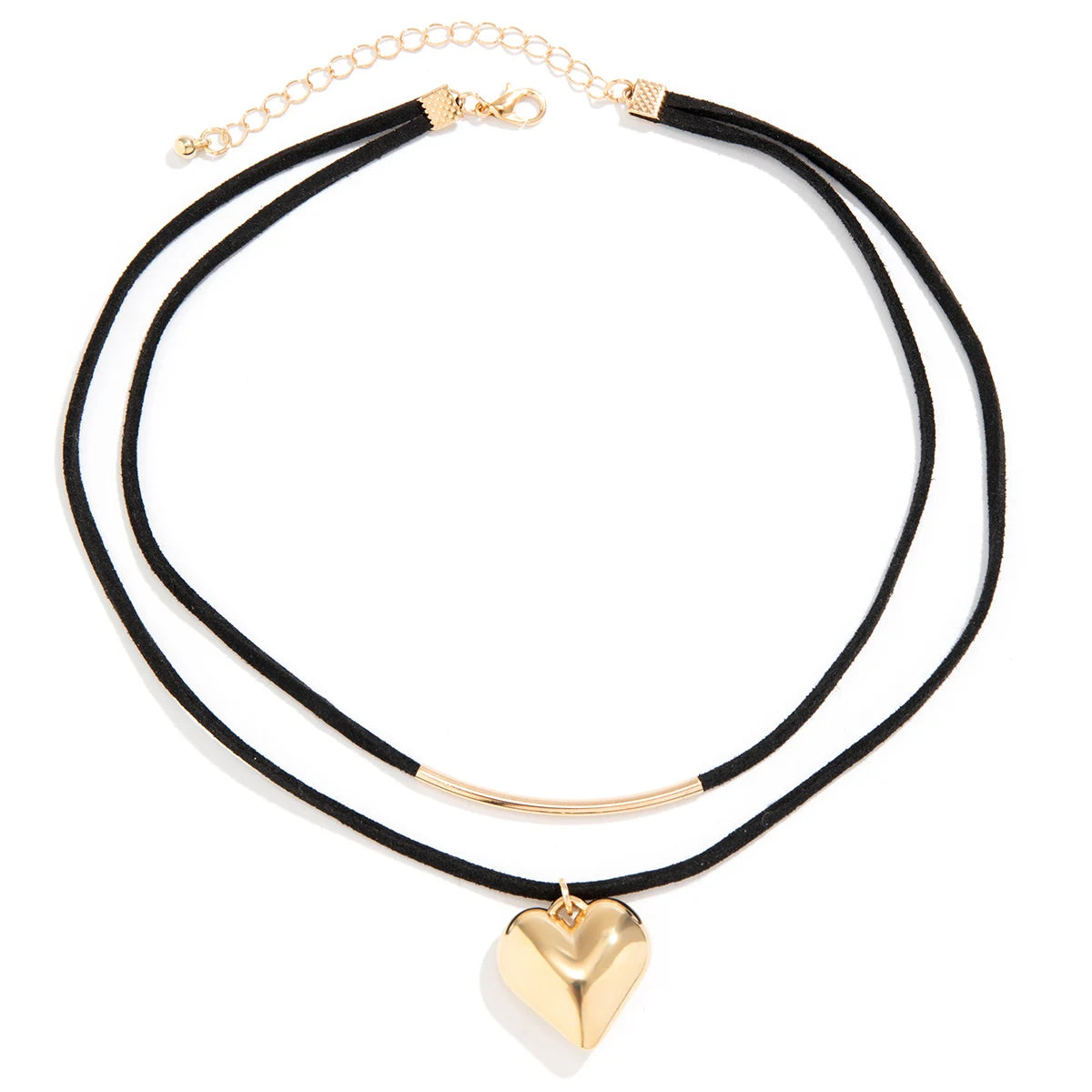 Heart Pendant Choker Necklace