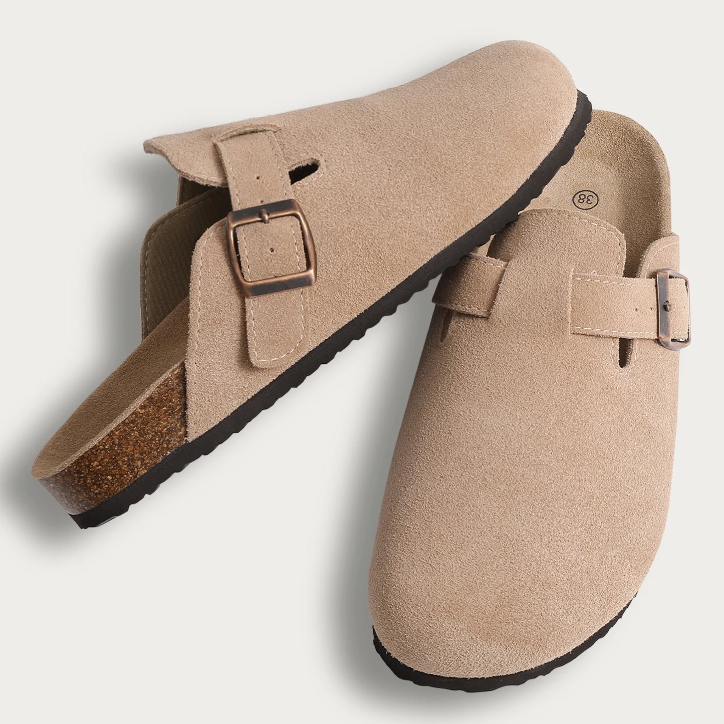 Comwarm Cork Footbed Clogs For Women