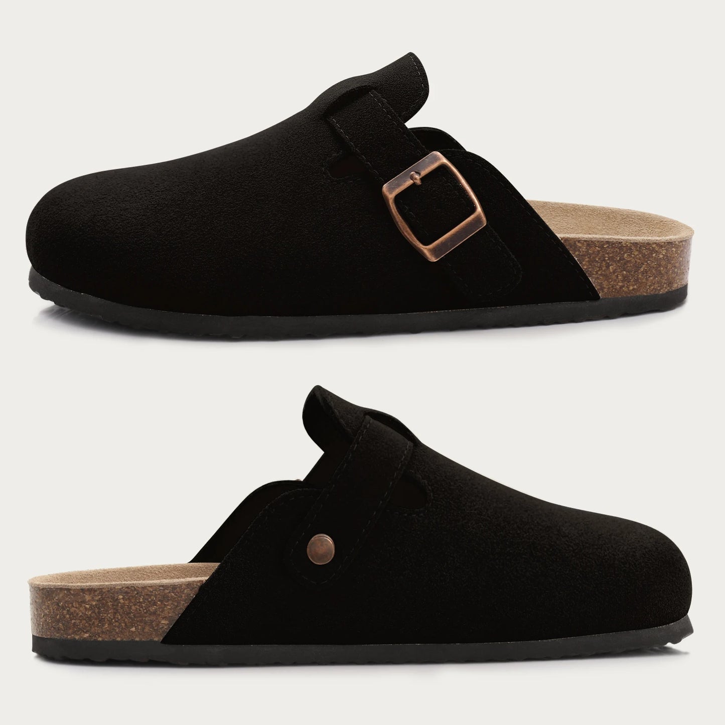 Comwarm Cork Footbed Clogs For Women