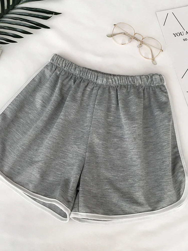 Striped Sports Shorts for Women