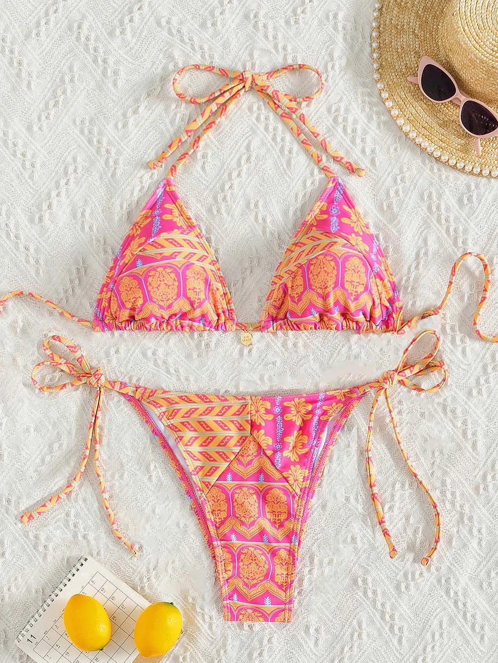 Boho Flower Bikini Set