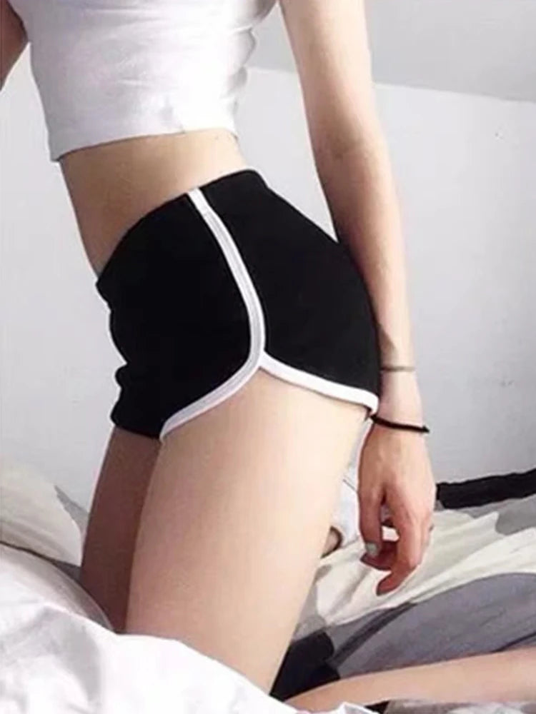 Striped Sports Shorts for Women