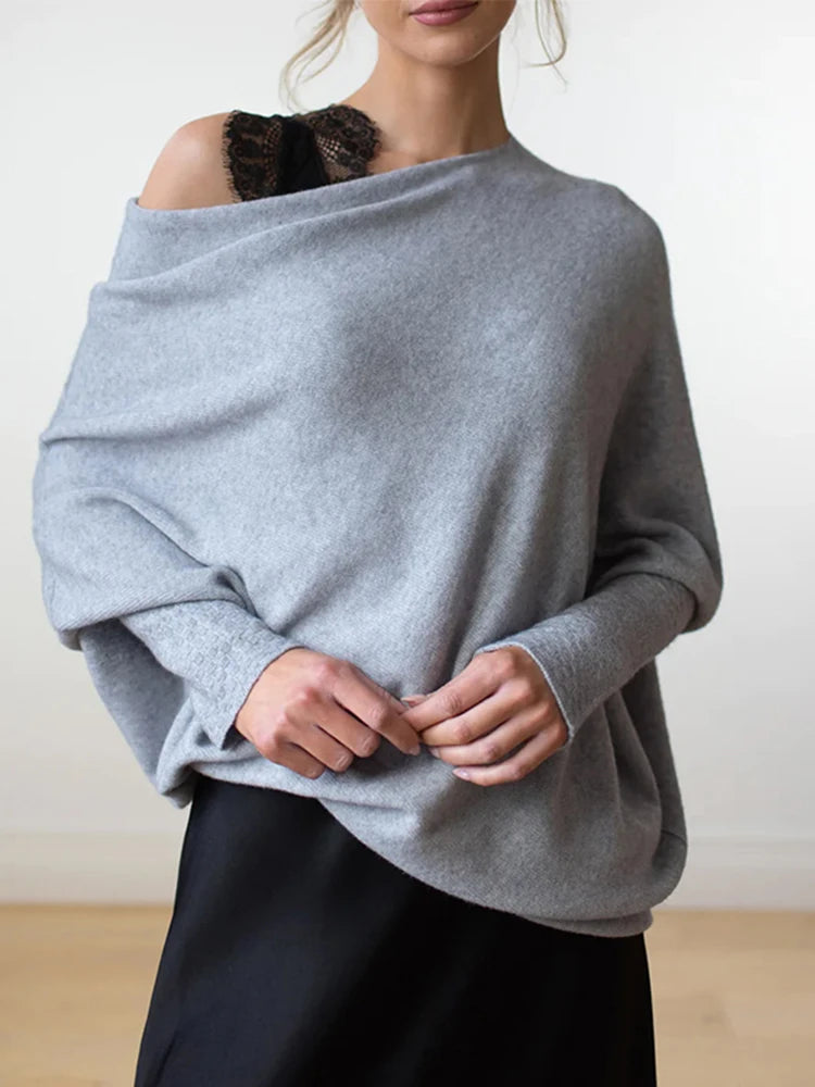 Cozy Elegance Off-Shoulder Sweater